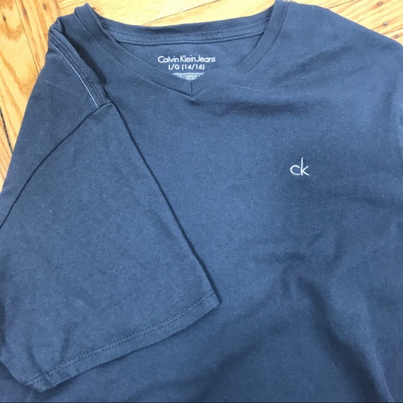NWOT- Calvin Klein kids Grayish Blue V-Neck.. - Picture 4 of 5